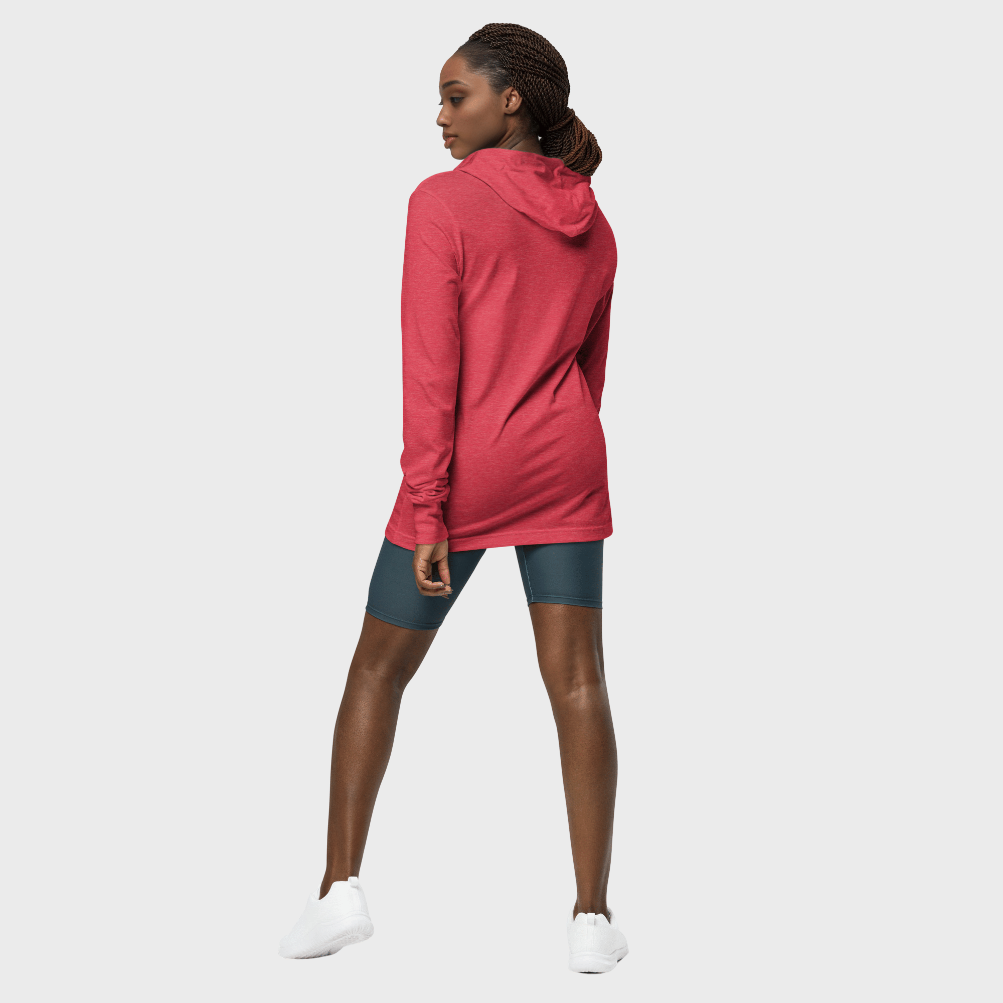 Heather Red hooded long sleeve #color_heather red