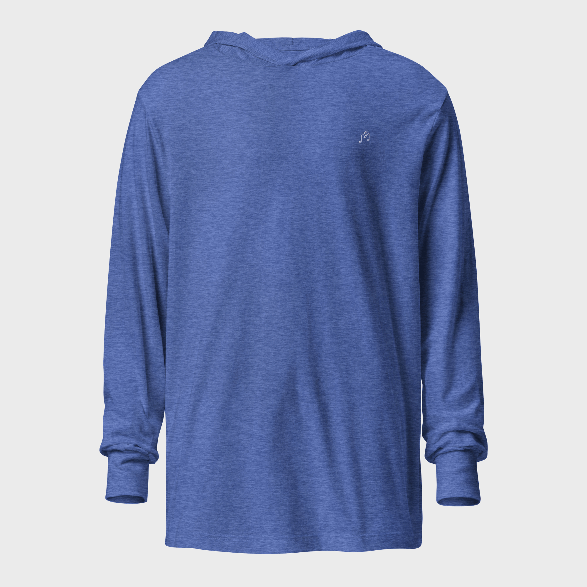 Heather True Royal hooded long sleeve #color_heather true royal