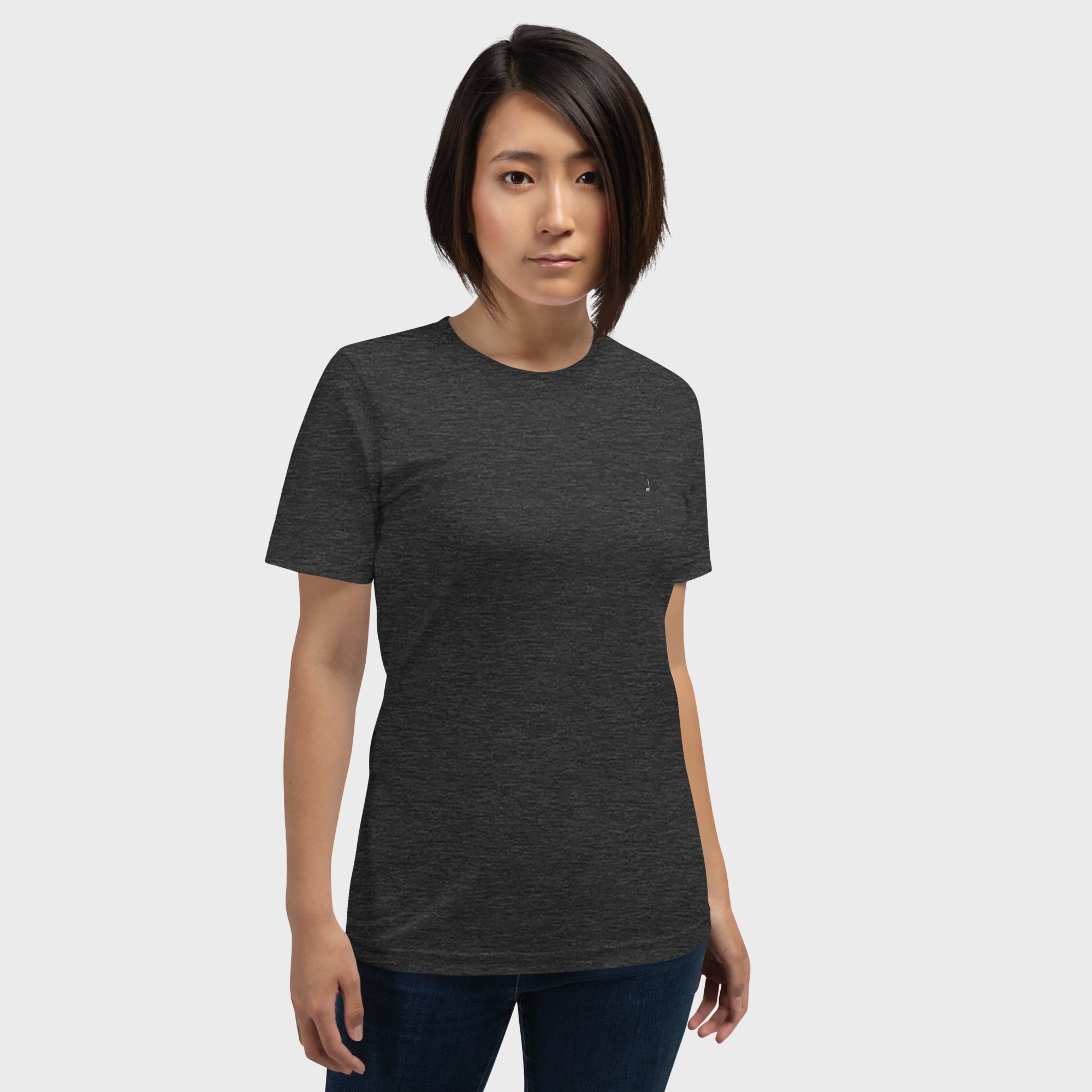 dark grey heather Tee #color_dark grey heather