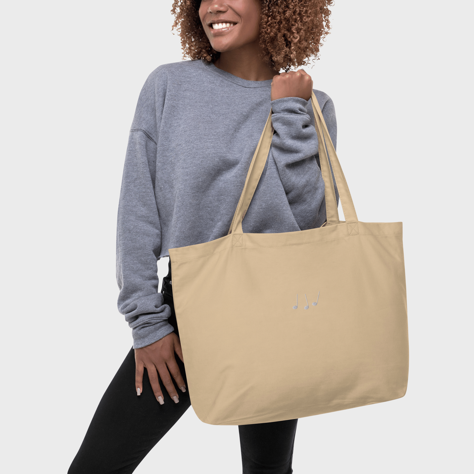 Large Oyster eco tote bag #color_oyster